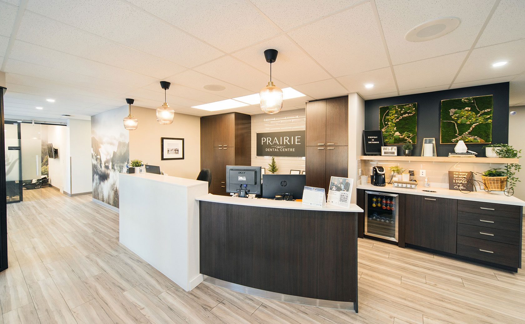 Warm and welcoming reception area | Prairie Dental | General & Family Dentist | Leduc, AB